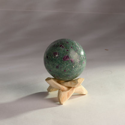 Real Ruby Fusite Crystal Ball Sphere