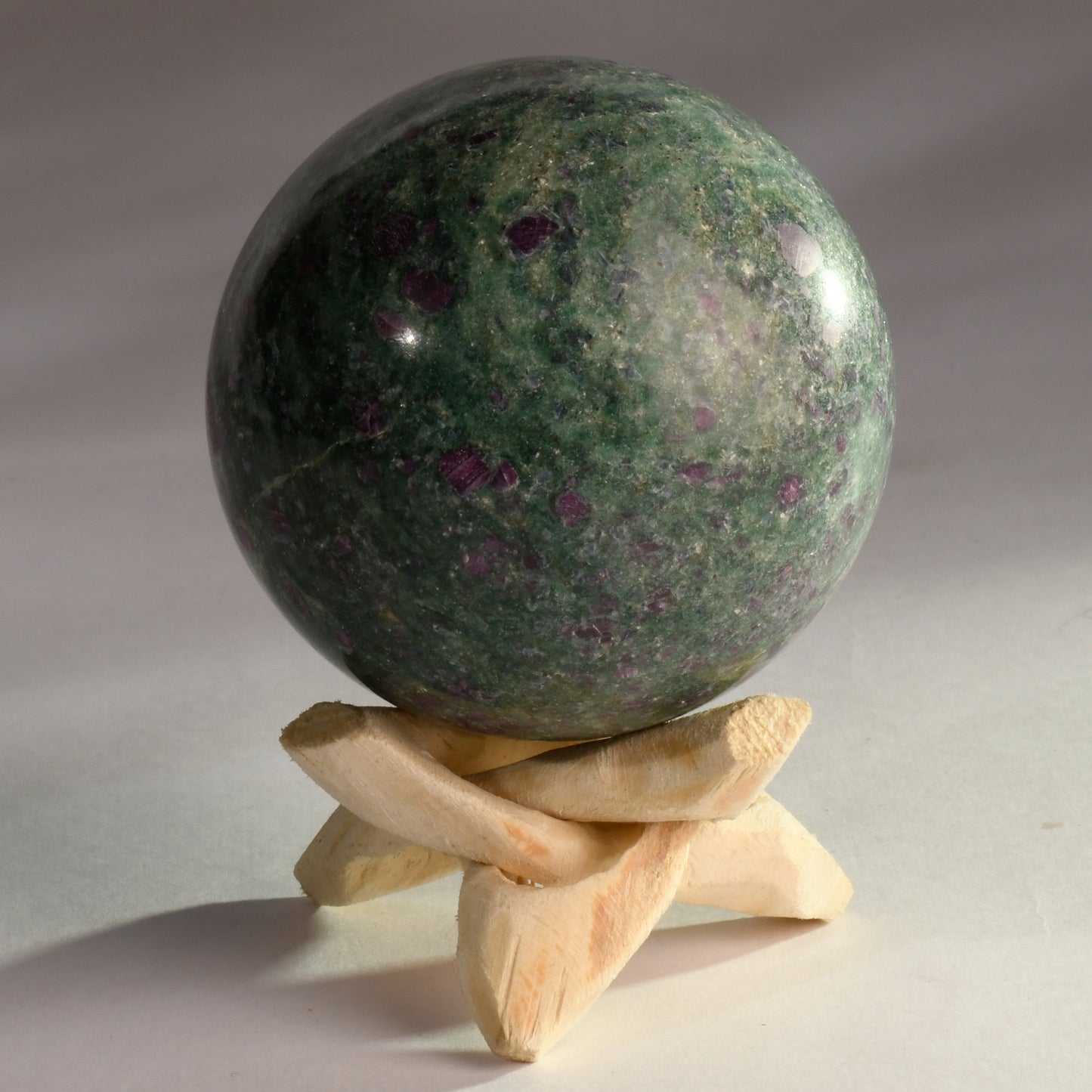 Real Ruby Fusite Crystal Ball Sphere