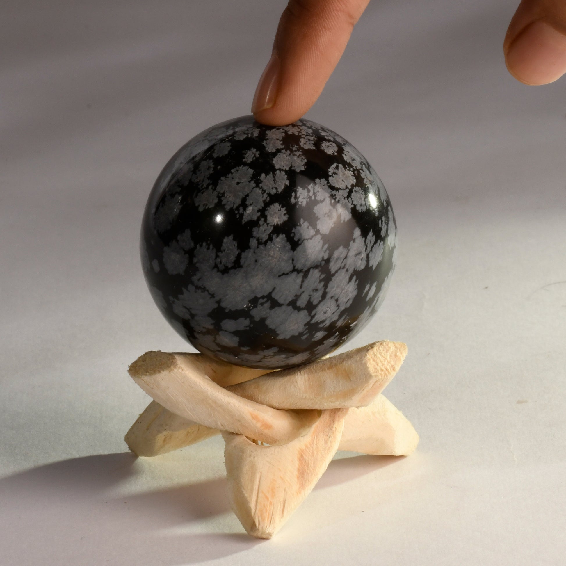 Real Snowflake Crystal Ball Sphere