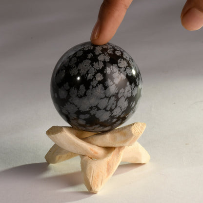 Real Snowflake Crystal Ball Sphere