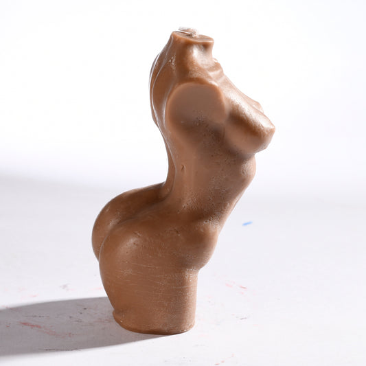 Real Realistic Female Torso Fit Figure Candle Brown