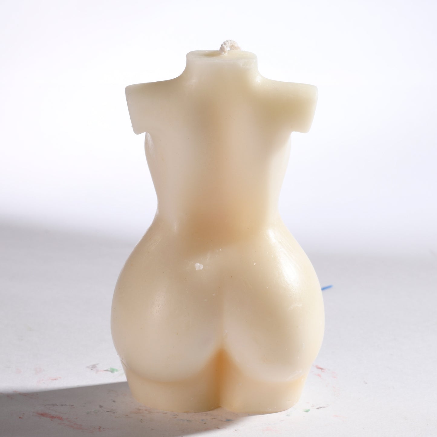 Real Realistic Female Torso Chubby Figure Candle White