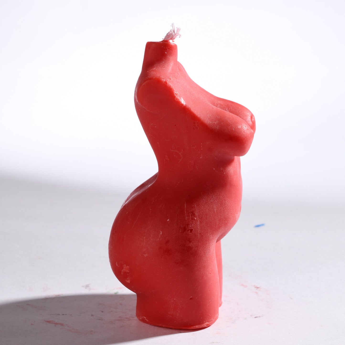 Real Realistic Female Torso Chubby Figure Candle Red