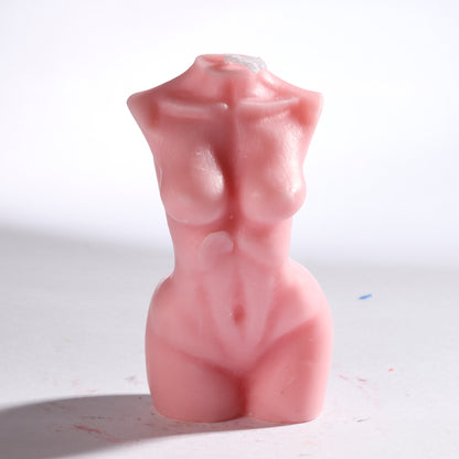 Real Realistic Female Torso Fit Figure Candle Pink