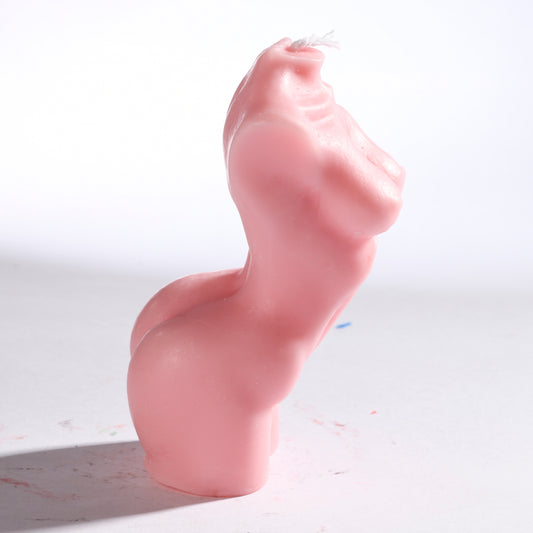 Real Realistic Female Torso Fit Figure Candle Pink