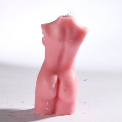 Real Realistic Female Torso Pregnant Figure Candle Pink