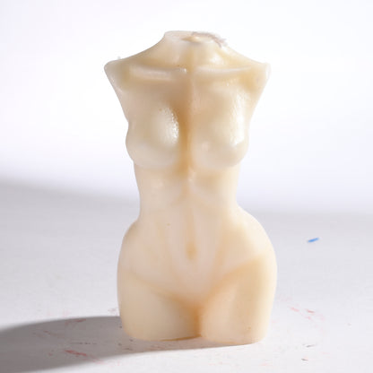 Real Realistic Female Torso Fit Figure Candle White