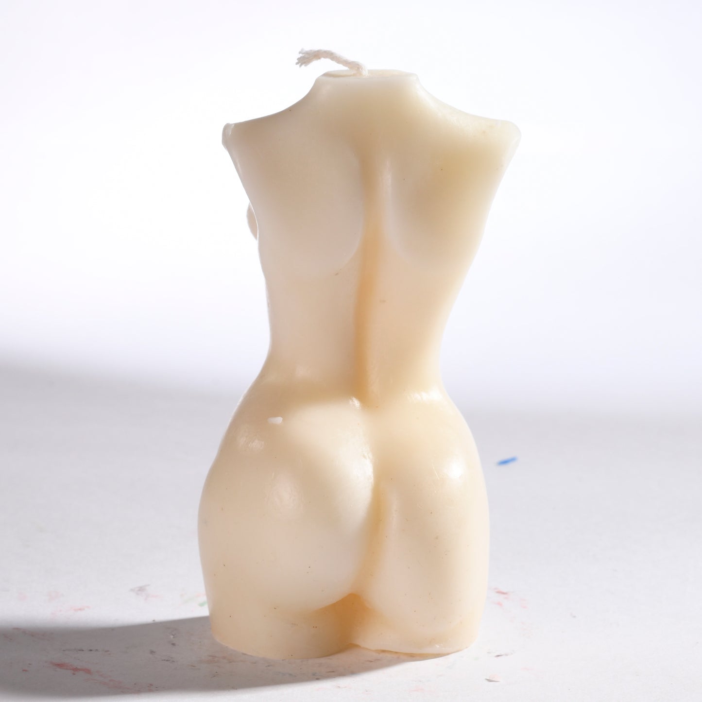 Real Realistic Female Torso Fit Figure Candle White