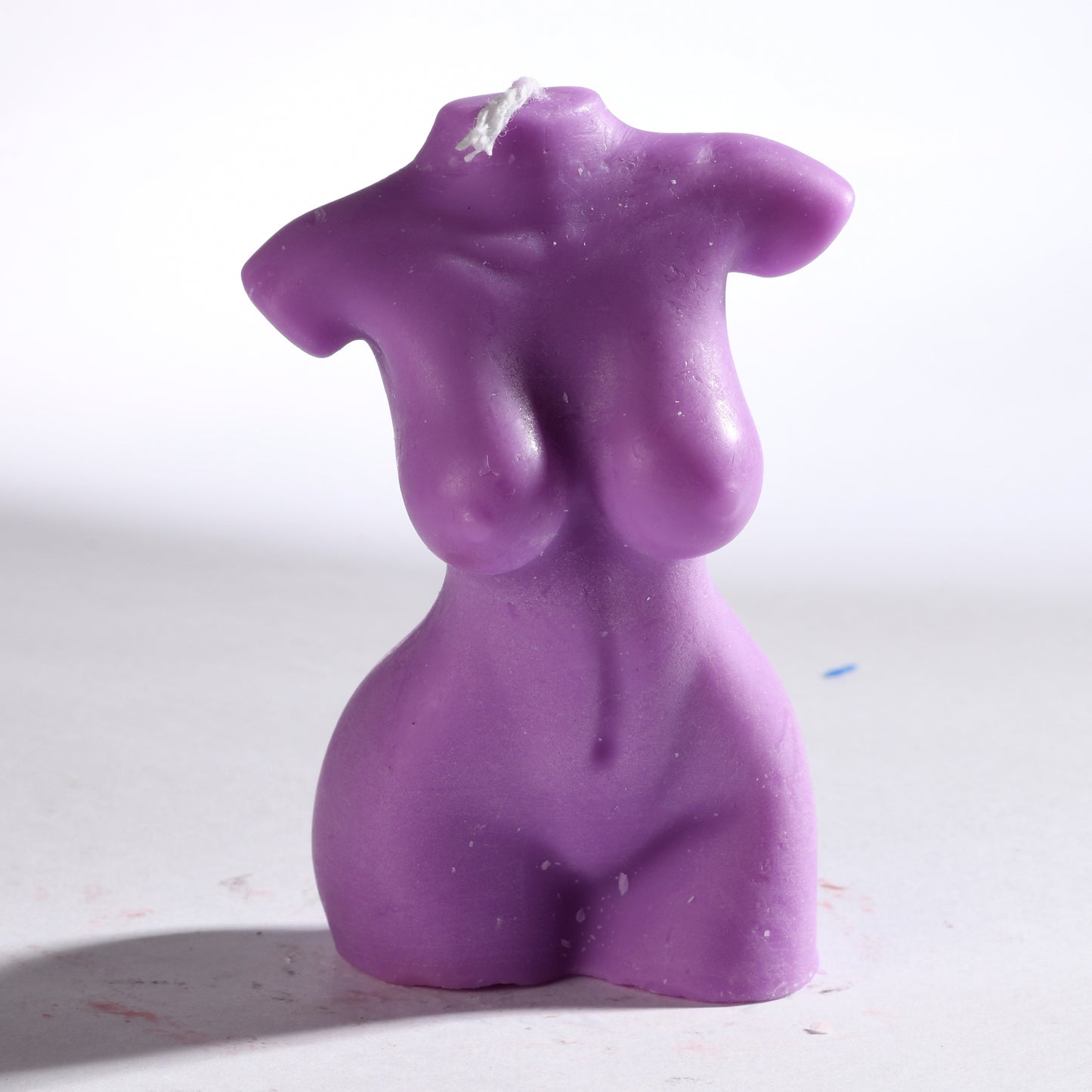 Real Realistic Female Torso Slim Figure Candle Purple