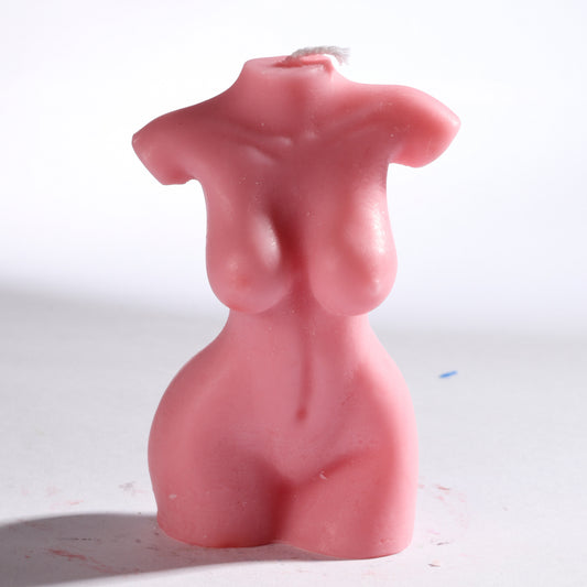 Real Realistic Female Torso Slim Figure Candle Pink