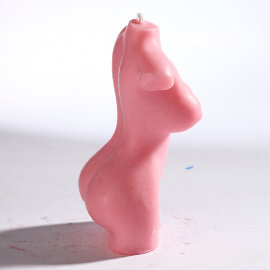 Real Realistic Female Torso Slim Figure Candle Pink