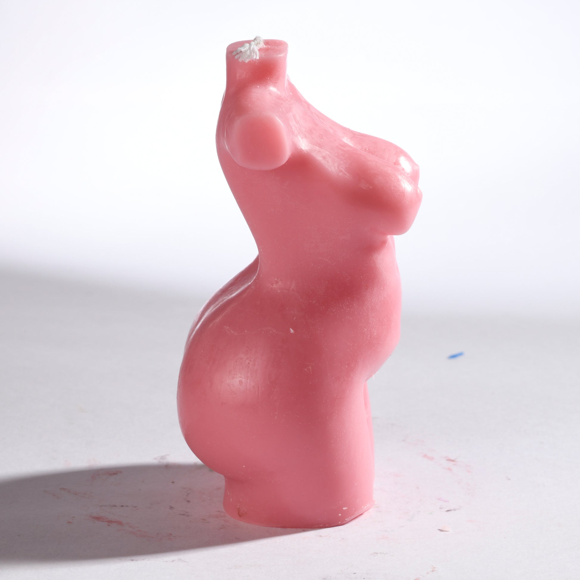 Real Realistic Female Torso Chubby Figure Candle Pink