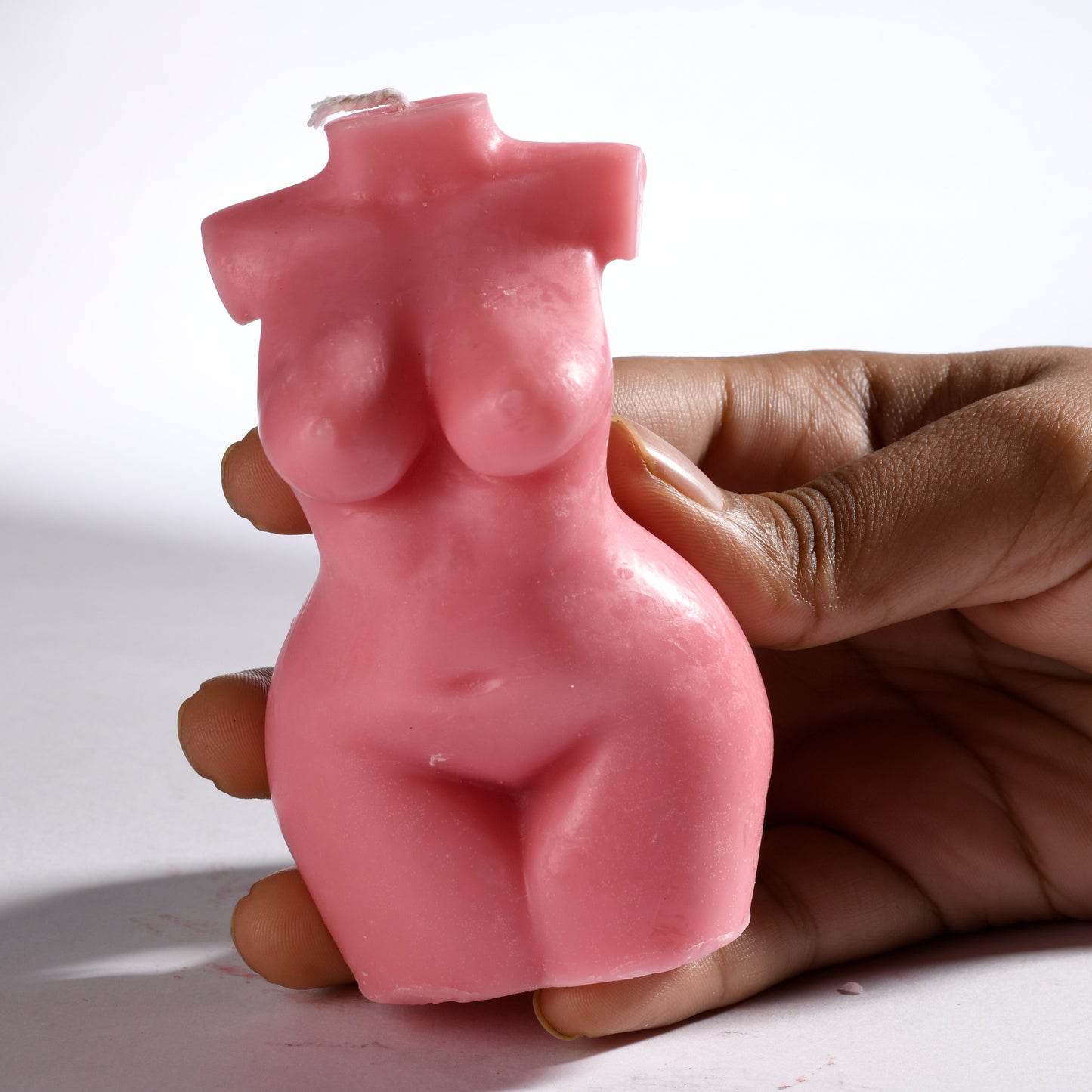 Real Realistic Female Torso Chubby Figure Candle Pink