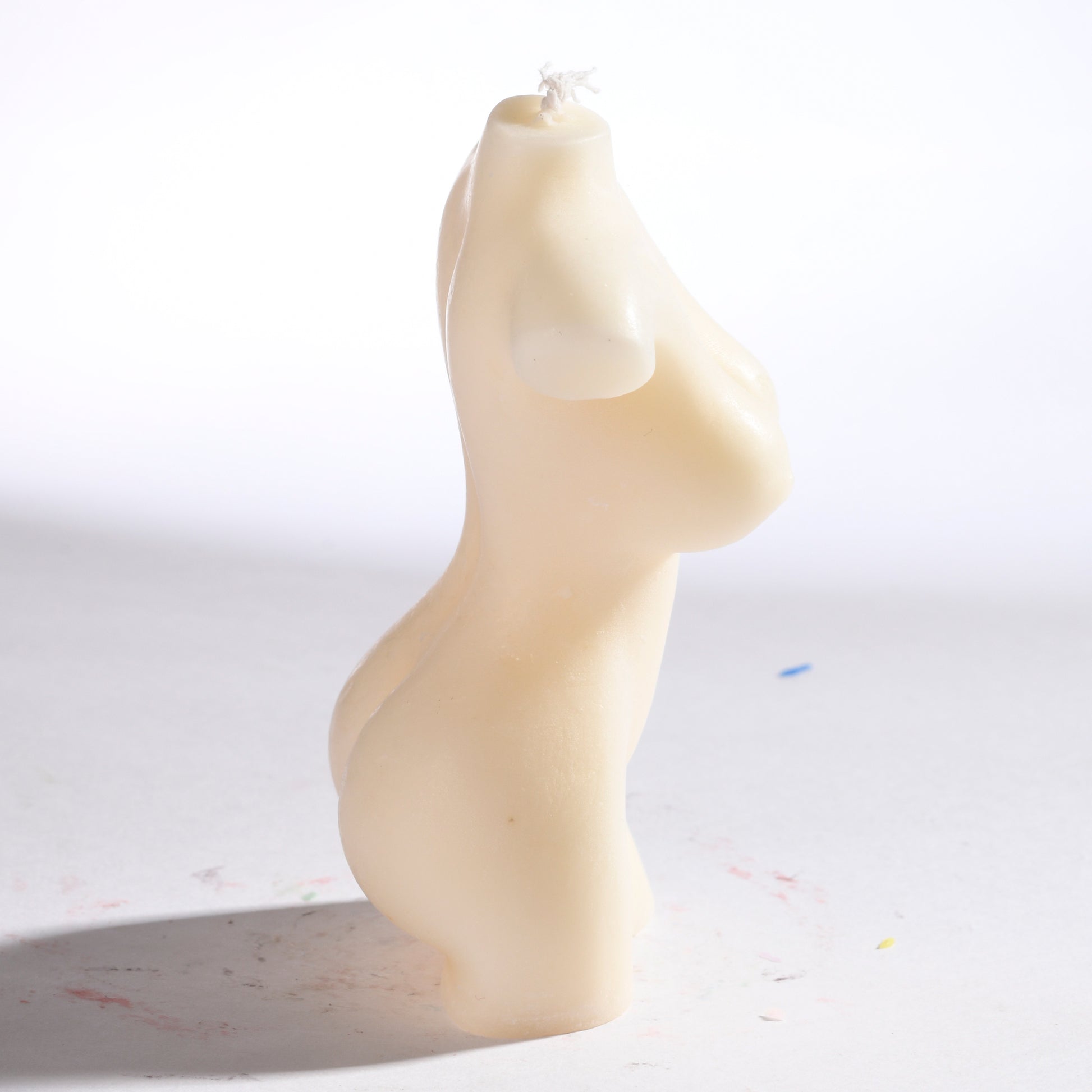 Real Realistic Female Torso Slim Figure Candle White