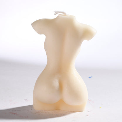 Real Realistic Female Torso Slim Figure Candle White