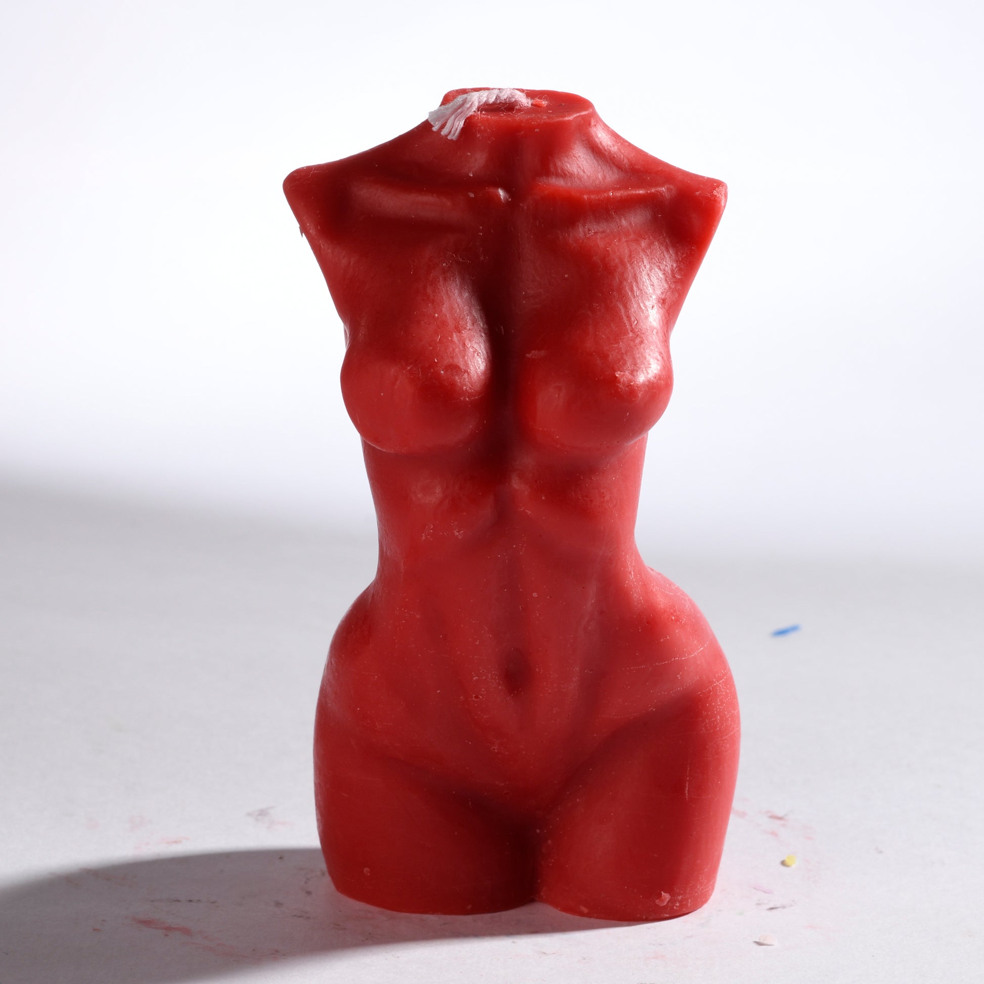 Real Realistic Female Torso Fit Figure Candle Red