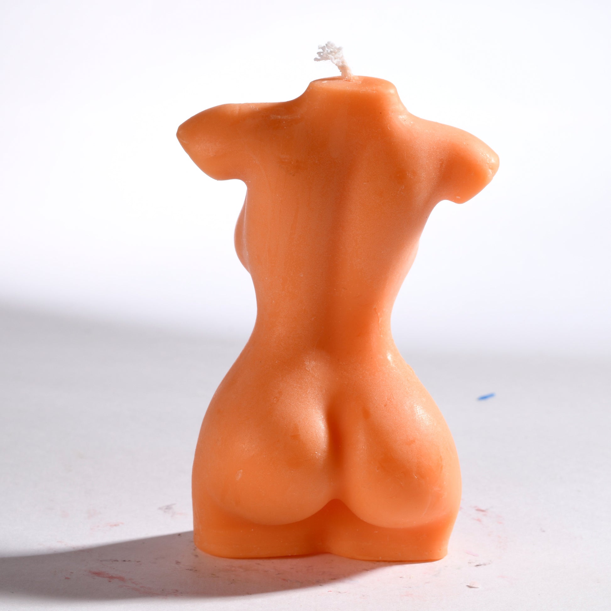 Real Realistic Female Torso Slim Figure Candle Orange