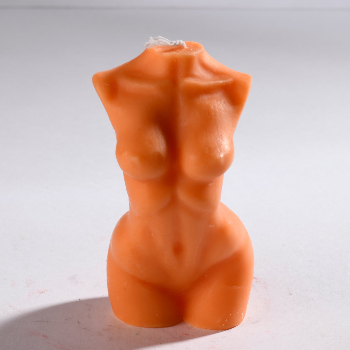 Real Realistic Female Torso Fit Figure Candle Orange