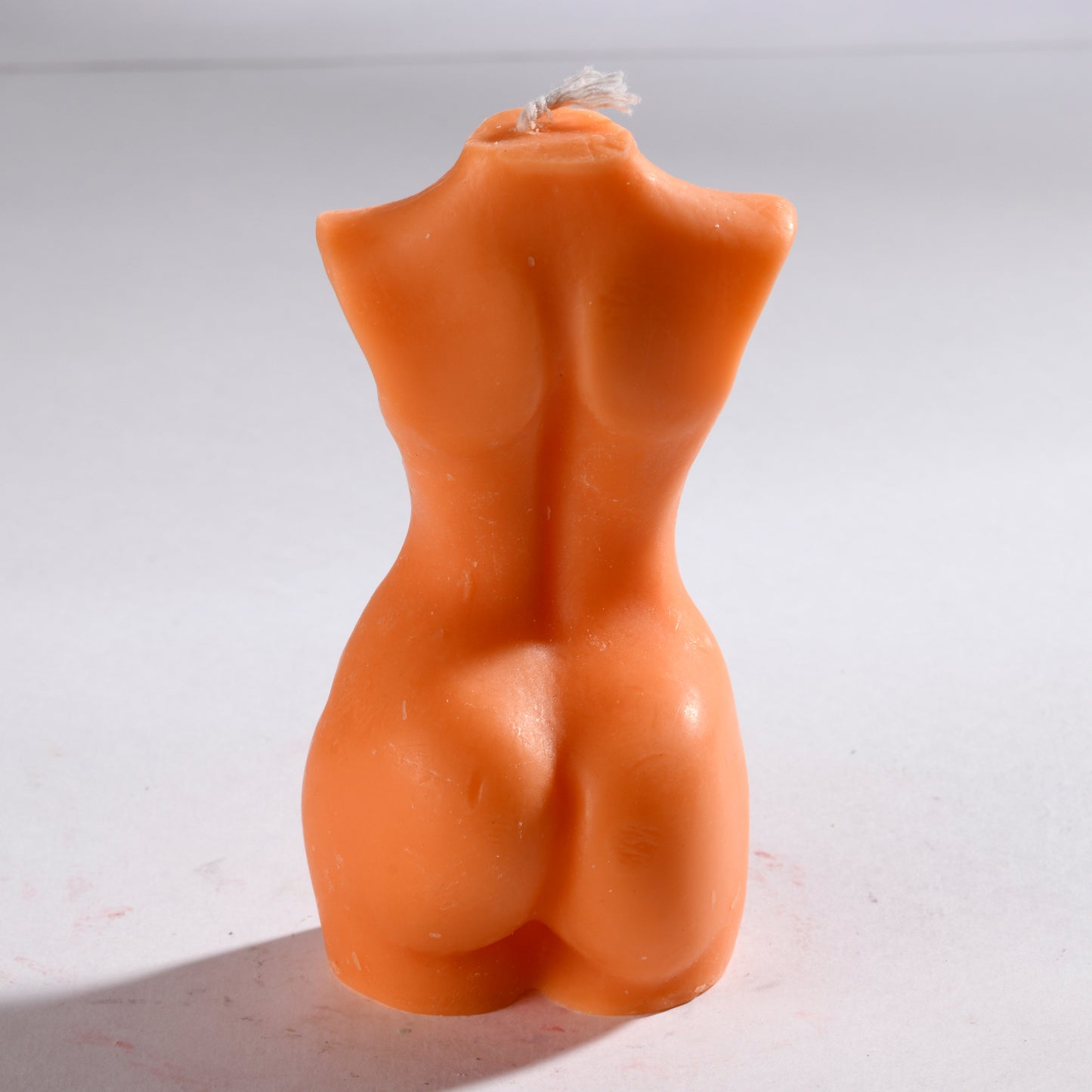 Real Realistic Female Torso Fit Figure Candle Orange