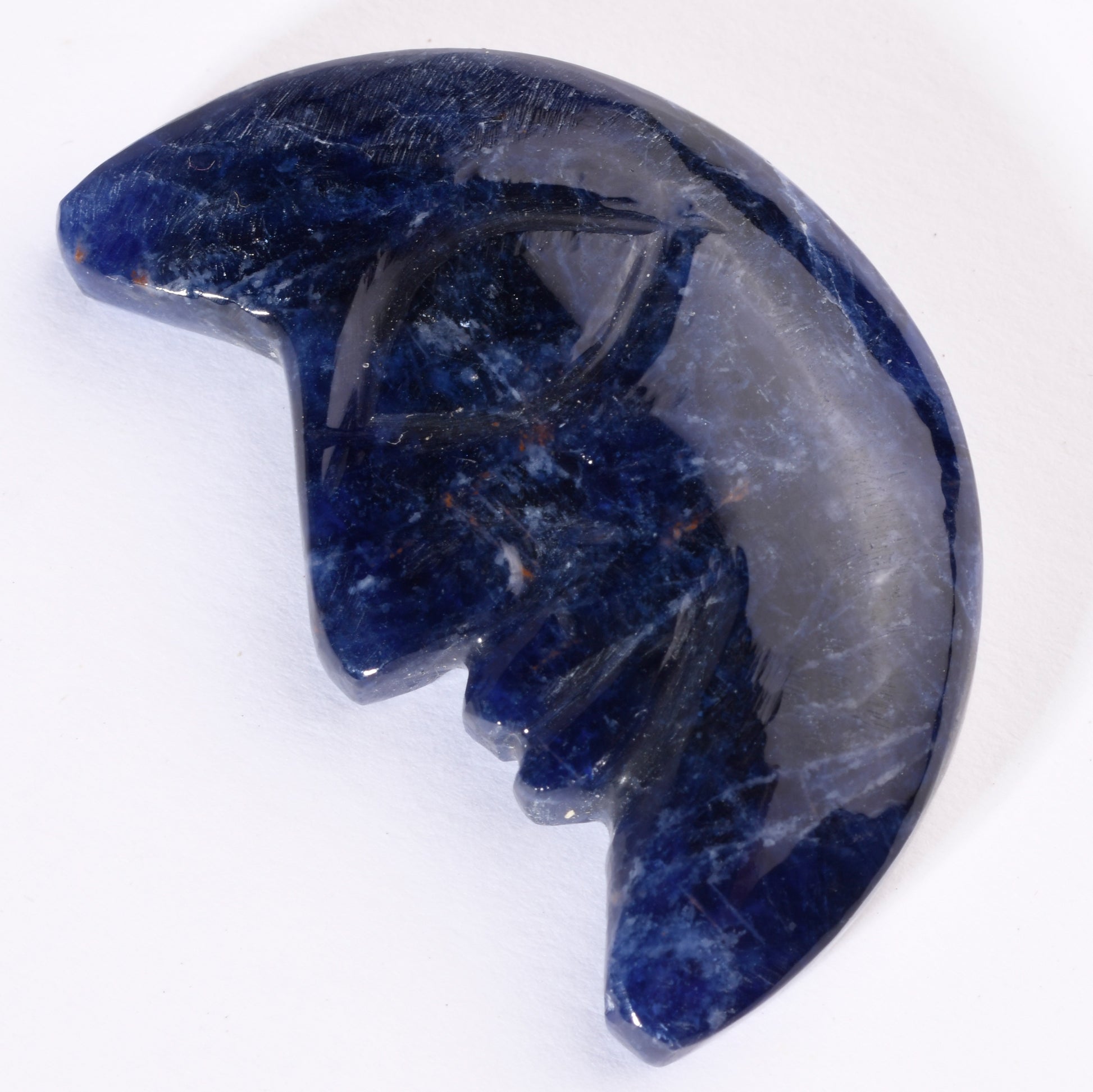 Real Lapis Lazuli Half Moon Shaped Crystal