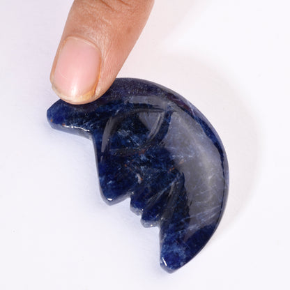 Real Lapis Lazuli Half Moon Shaped Crystal