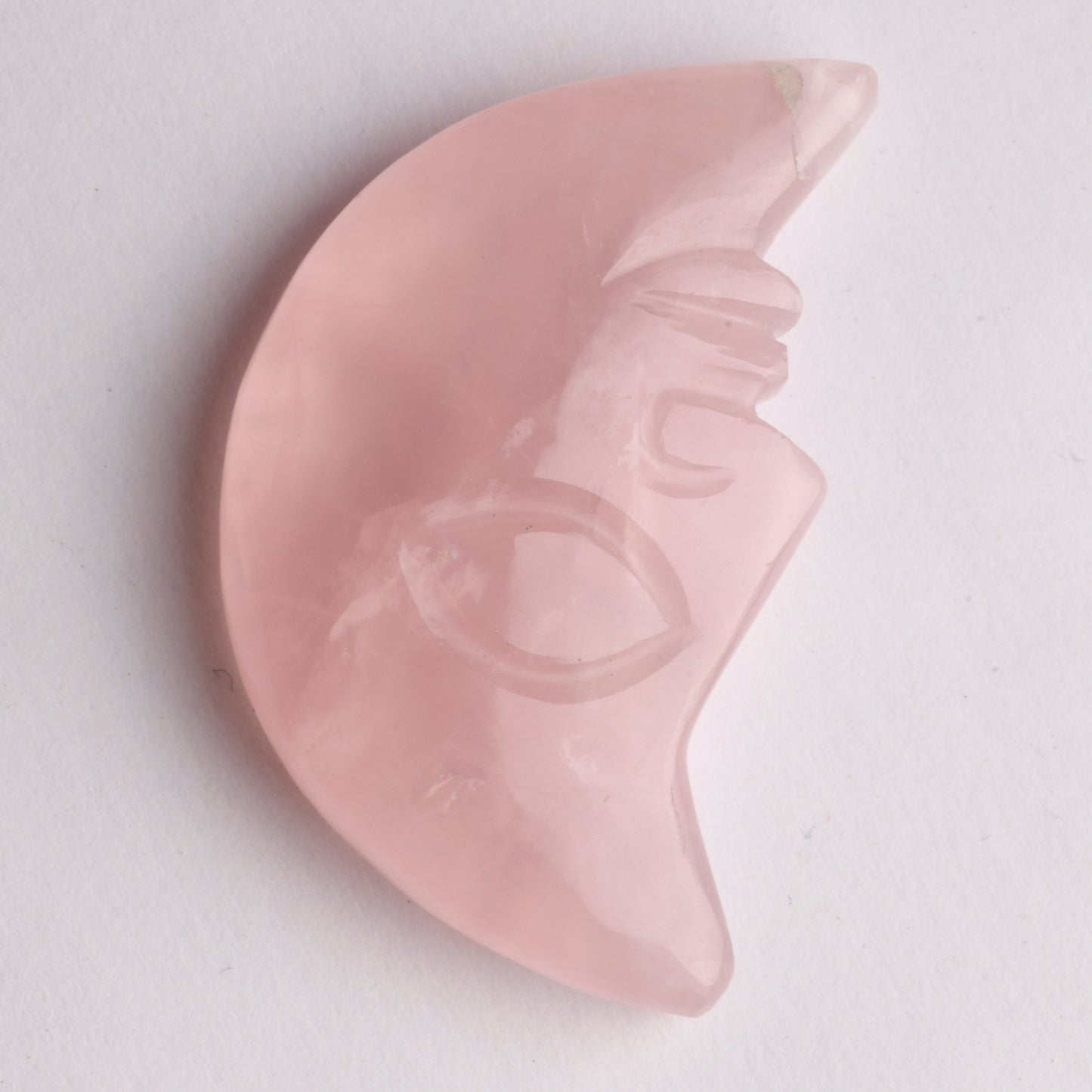 Rose Quartz Half Moon Shaped Crystal