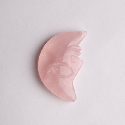 Rose Quartz Half Moon Shaped Crystal