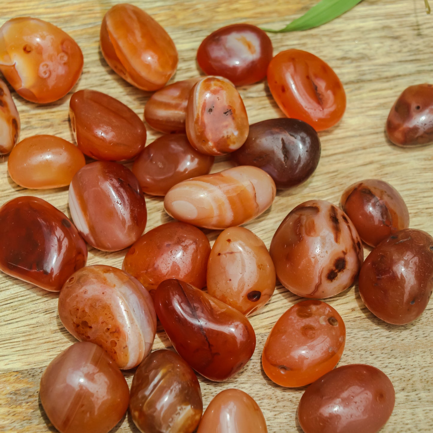 Orange Carnelian Crystal Tumbles/Tumbled Stone