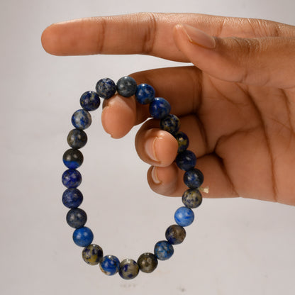 Real Lapis Lazuli Crystal and Stone Bead Bracelet Jewellery 8mm