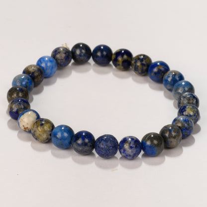 Real Lapis Lazuli Crystal and Stone Bead Bracelet Jewellery 8mm