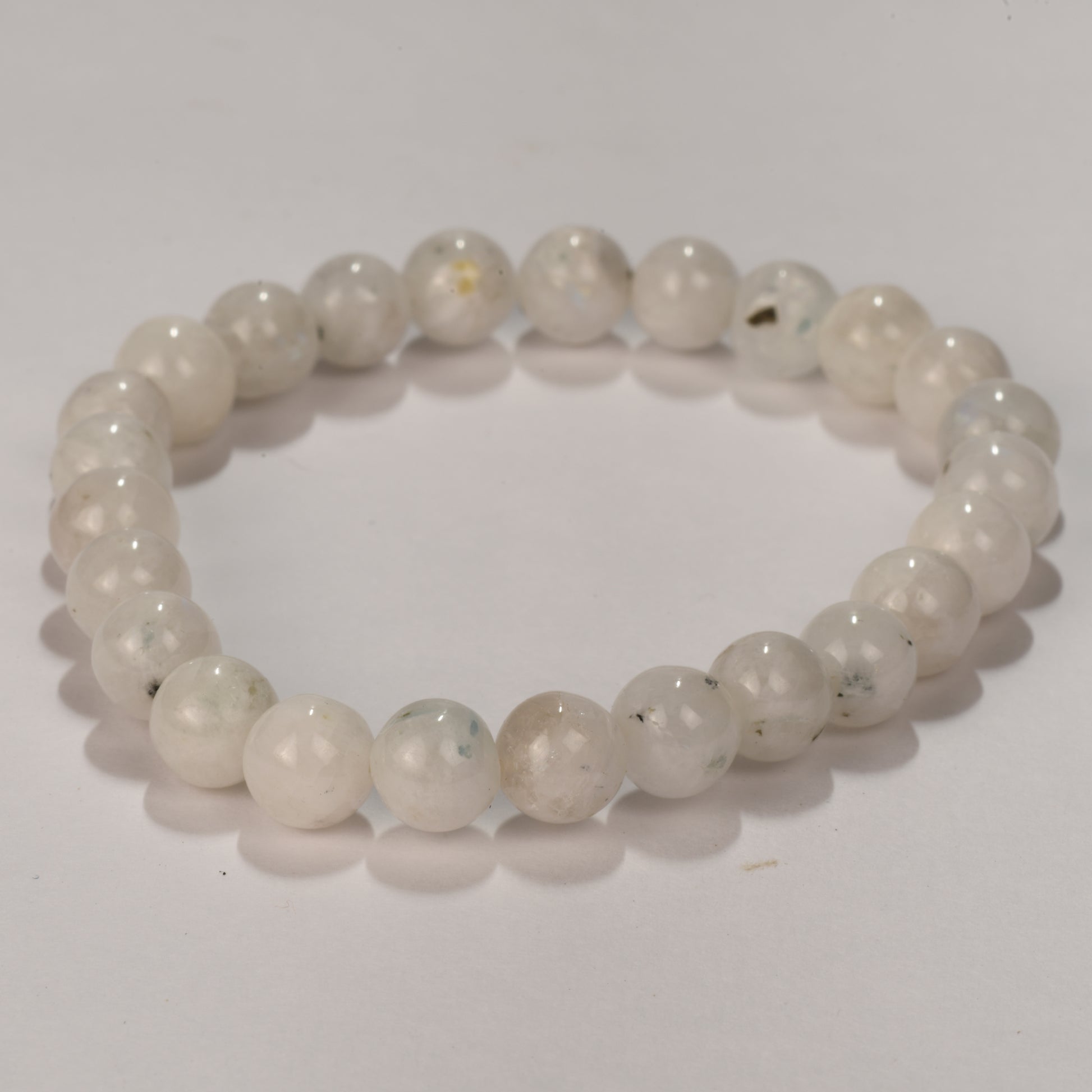 Real Moonstone Crystal and Stone Bead Bracelet Jewellery 8mm