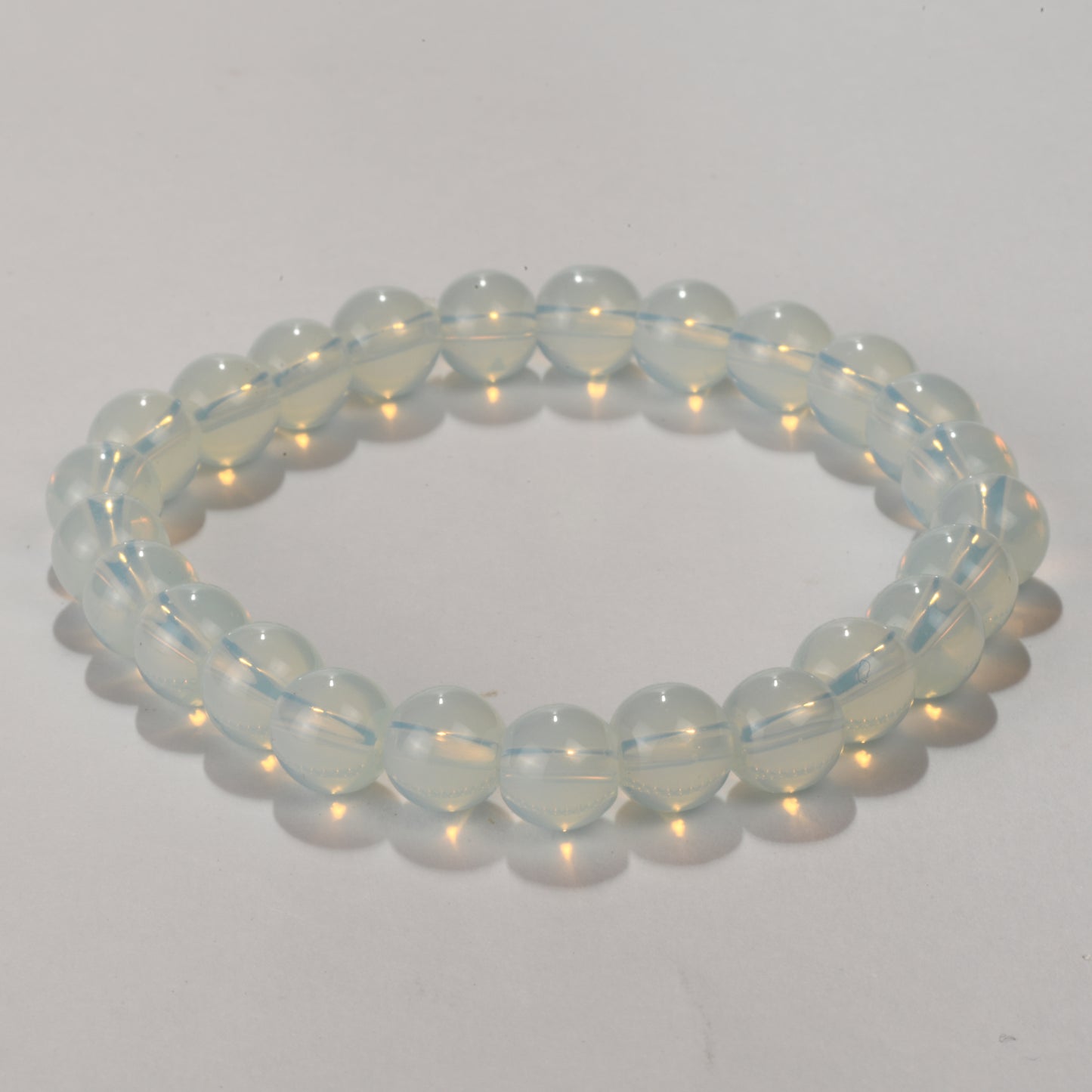 Real Opalite Crystal and Stone Bead Bracelet Jewellery 8mm