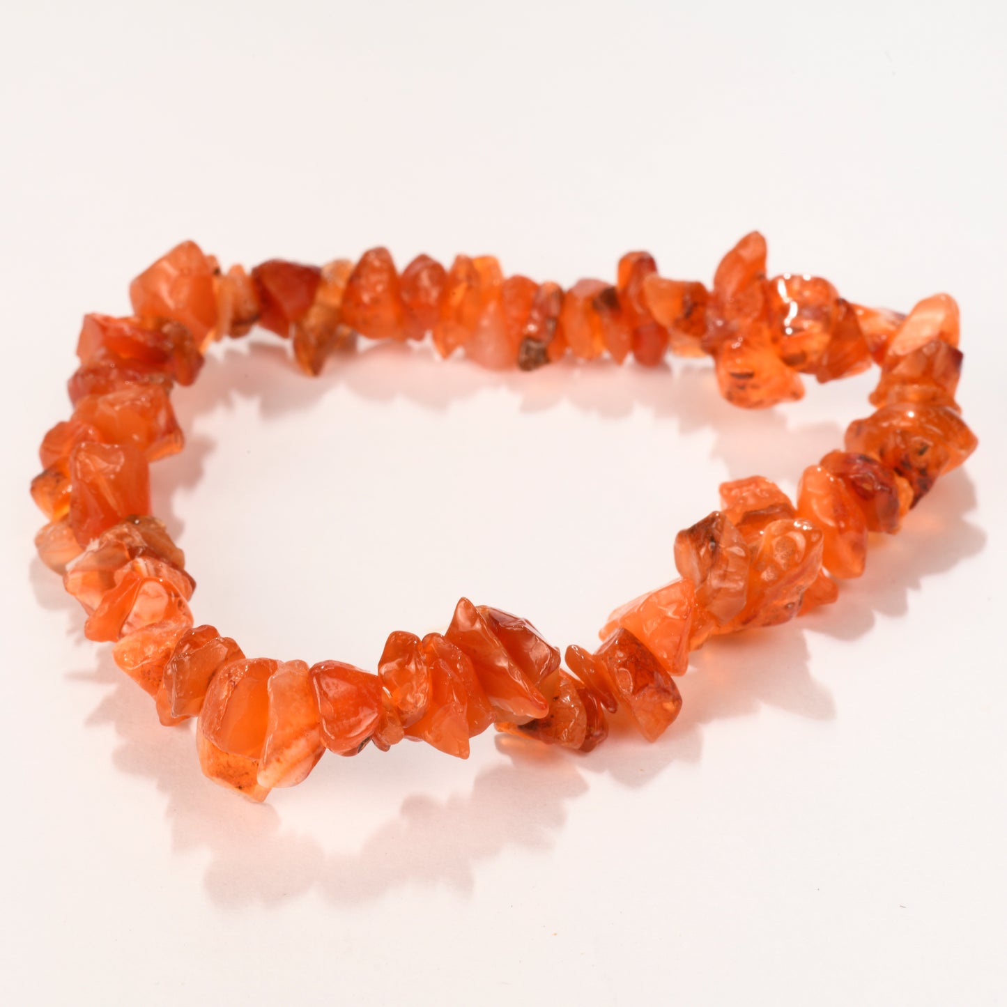 Real Orange Carnelian Crystal and Stone Chip Bracelet Jewellery