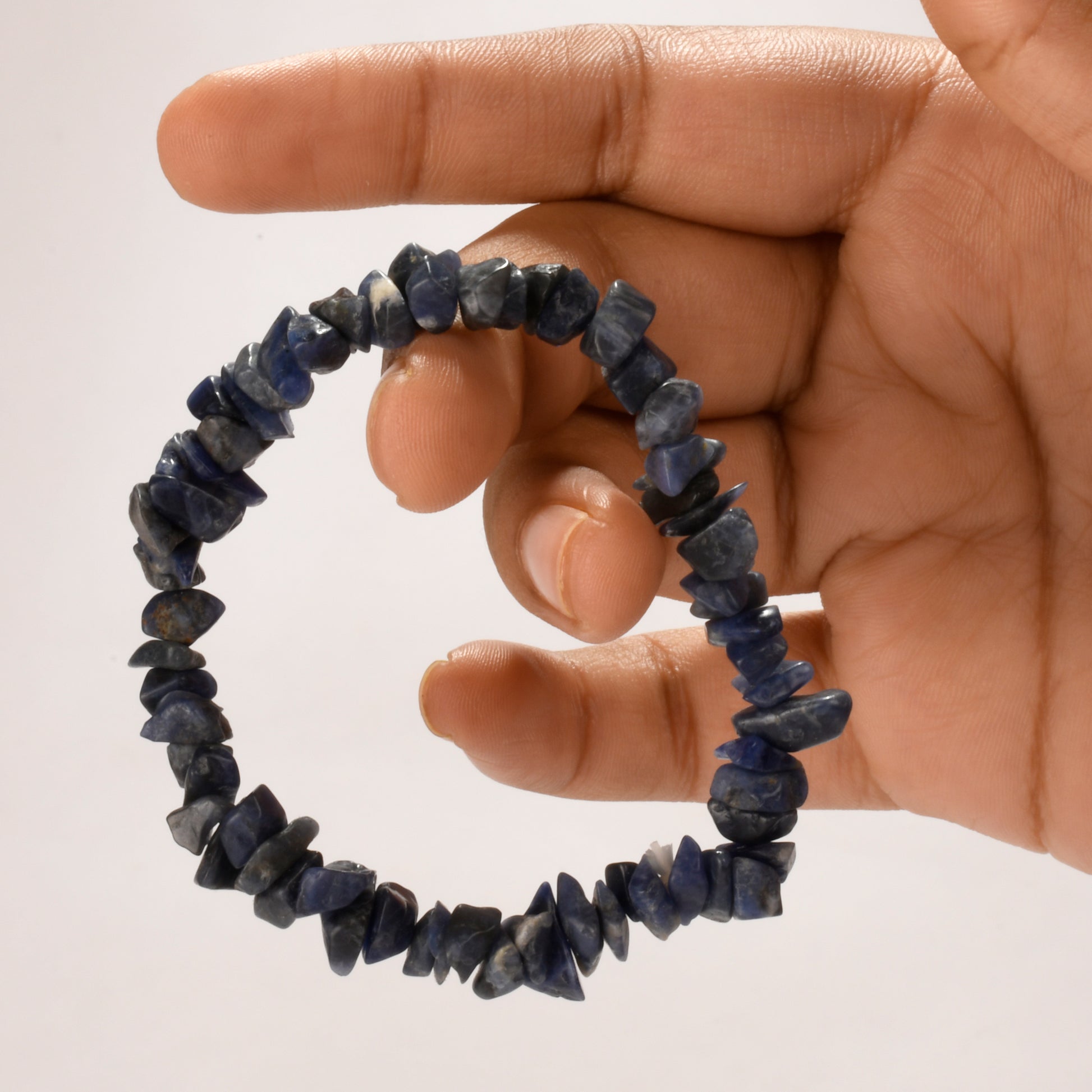 Real Sodalite Crystal and Stone Chip Bracelet Jewellery