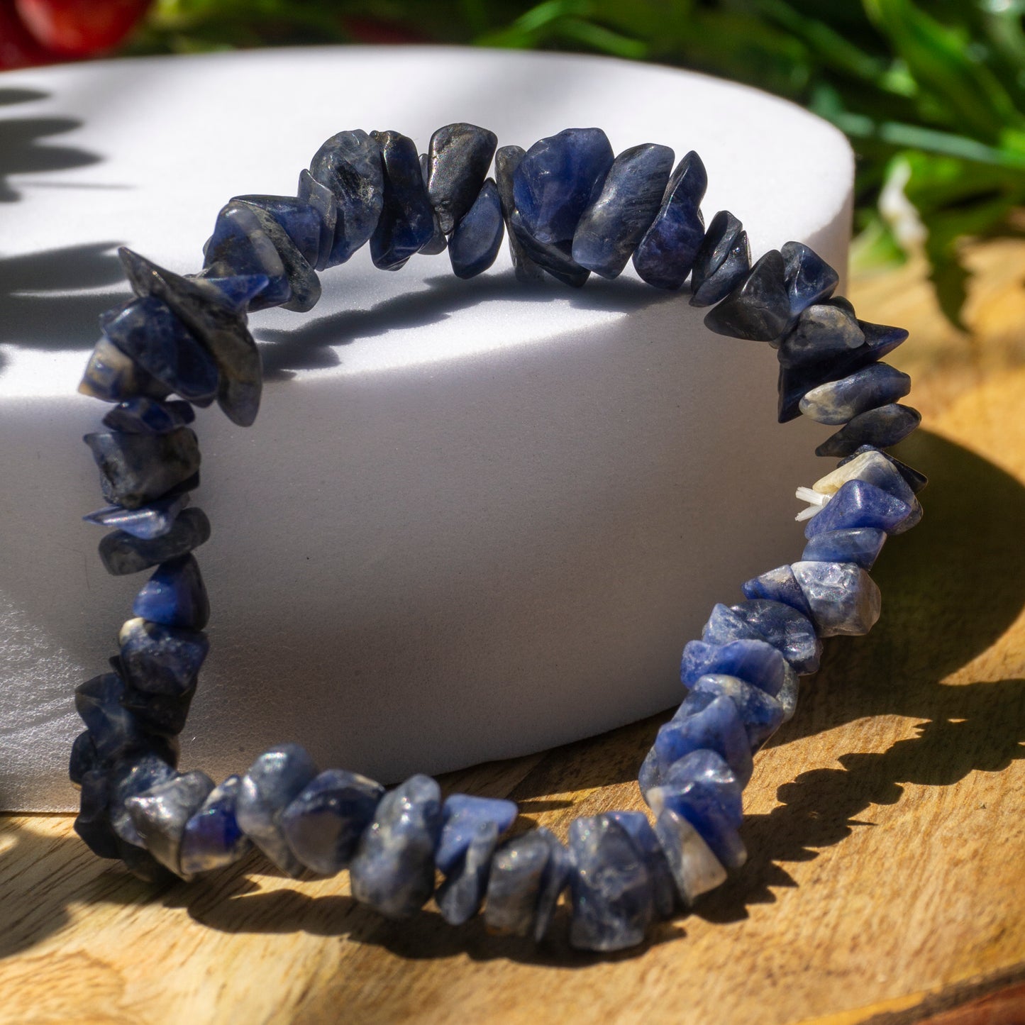 Sodalite Crystal and Stone Chip Bracelet Jewellery