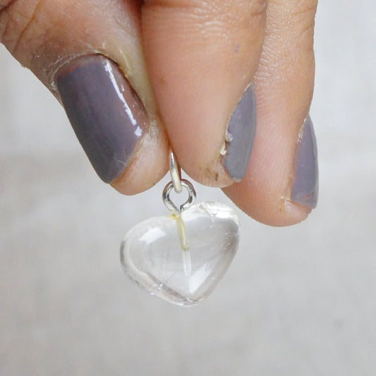 Rock Crystal Heart Pendant