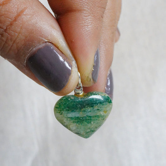 Green Aventurine Crystal Heart Pendant